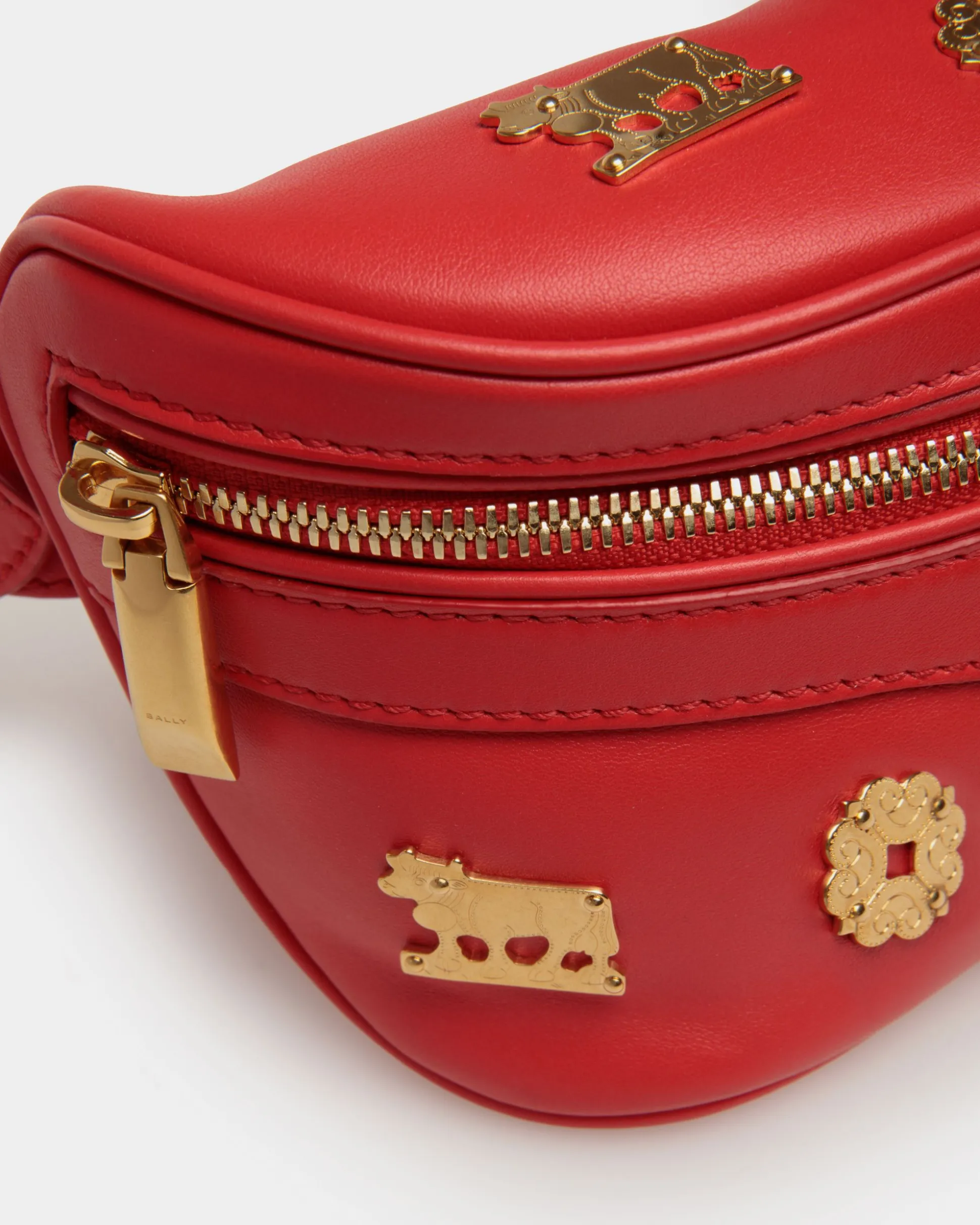 Mountain Belt Bag in Red Leather