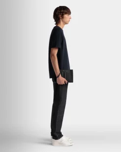 Mythos Pouch In Black Recycled Leather