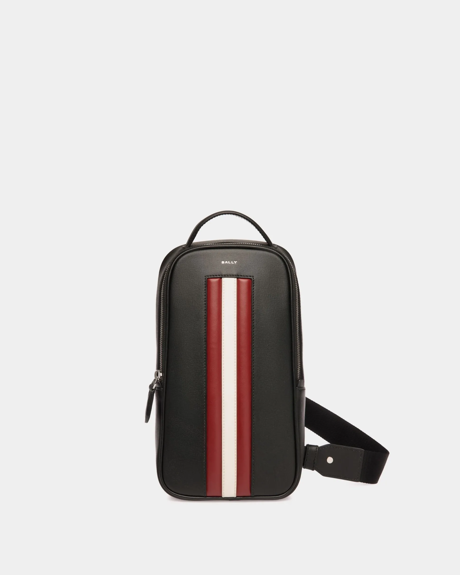 Mythos Sling Bag In Black Recycled Leather