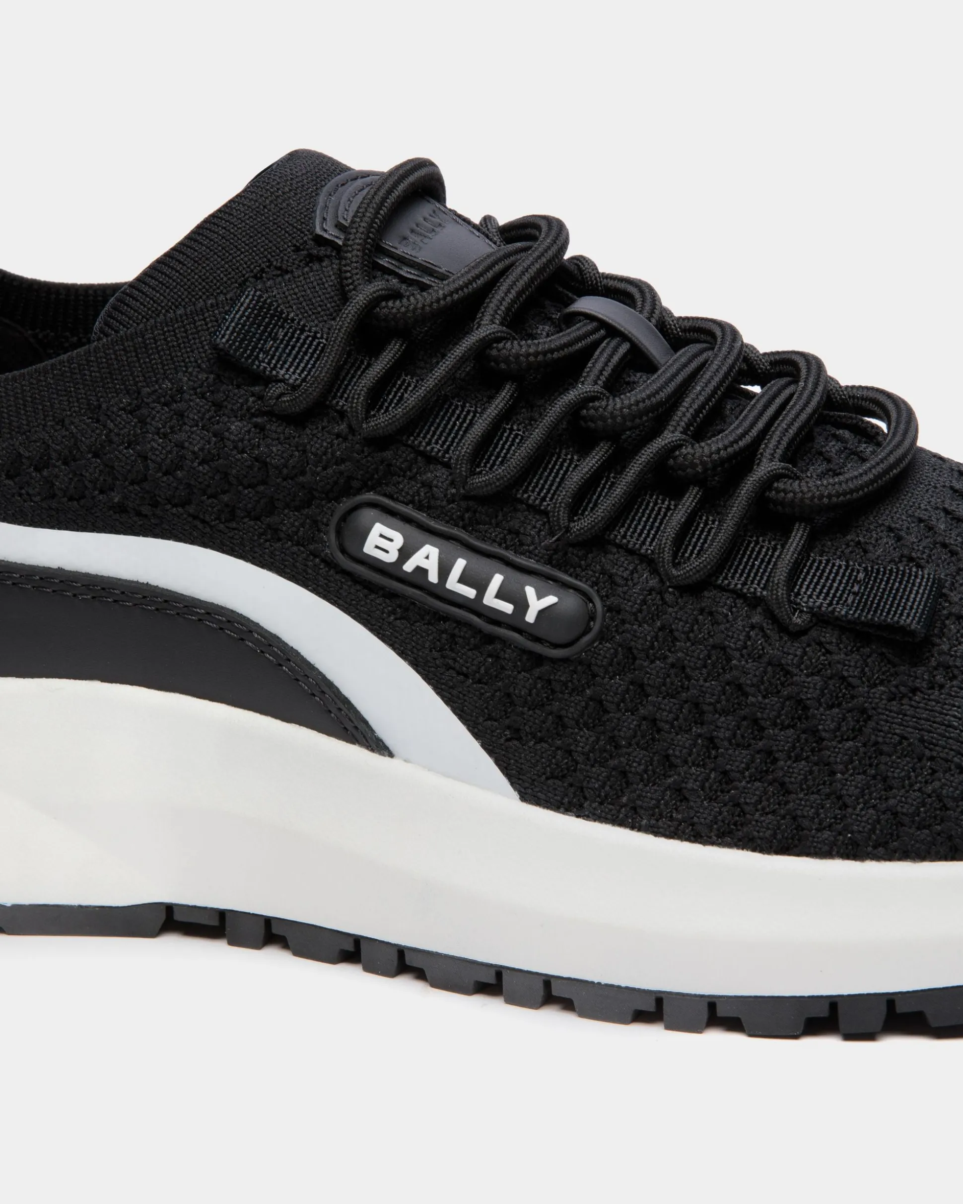 Outline Sneaker in Black Nylon