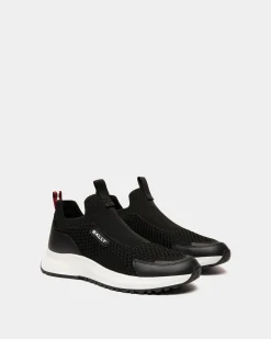 Outline Sneaker in Black Nylon