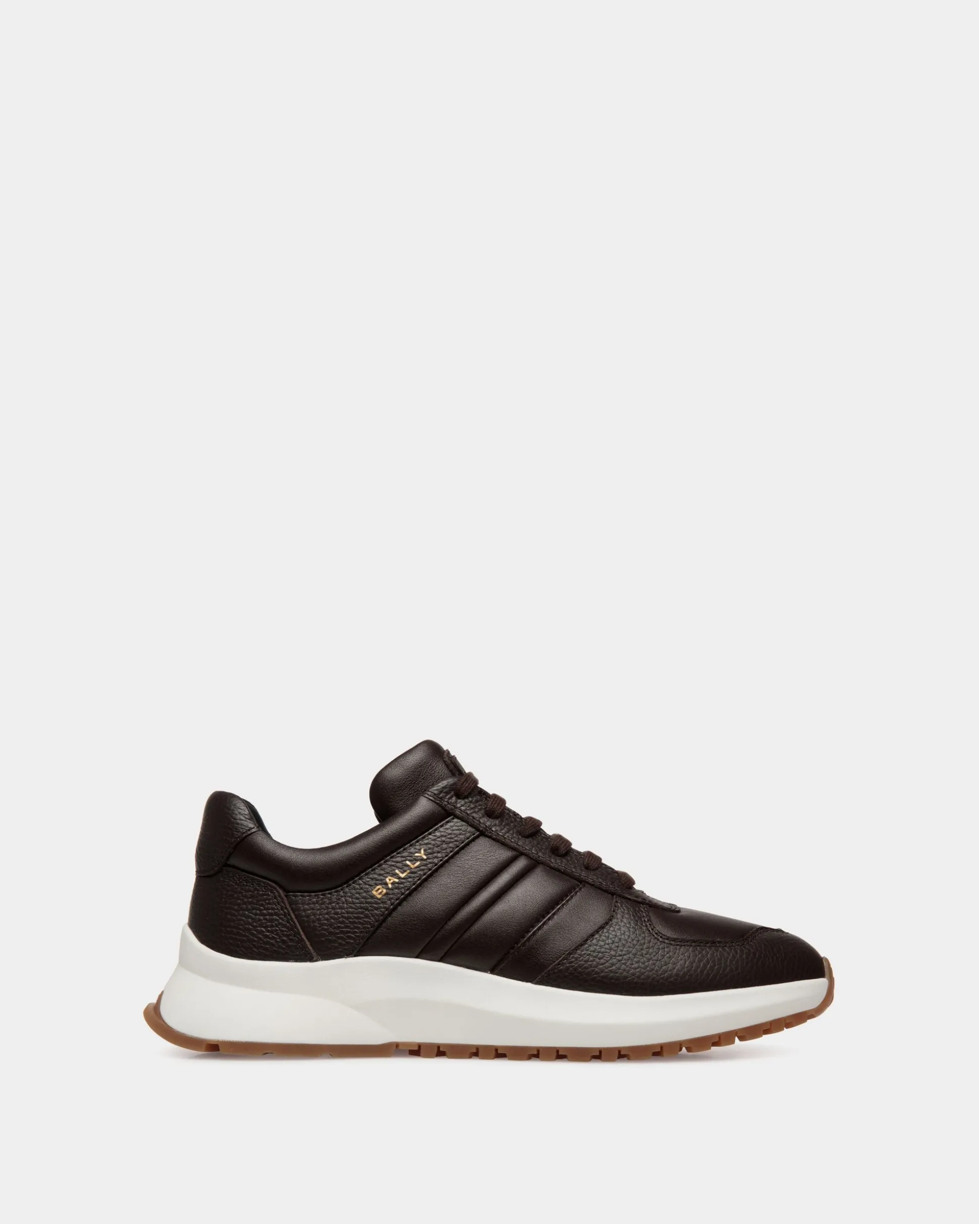 Outline Sneaker In Ebano Grained Leather