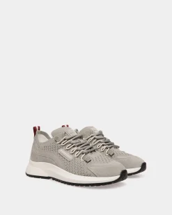 Outline Sneaker In Grey Knit Fabric