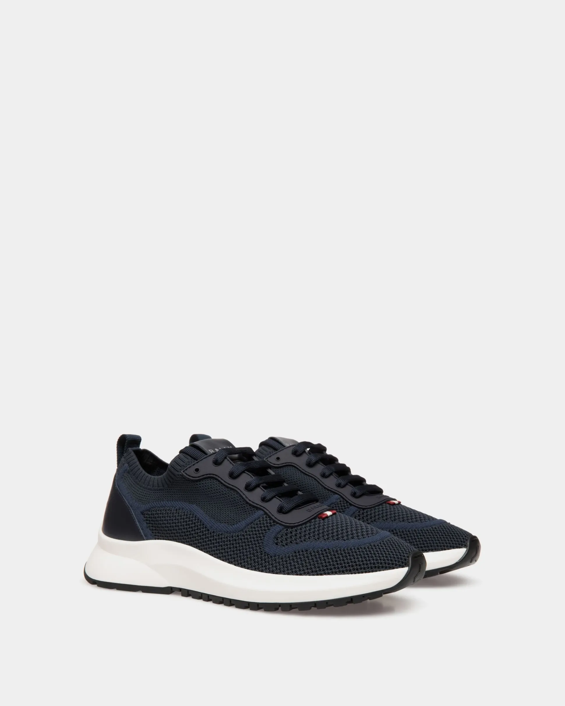 Outline Sneaker In Navy Blue Knit