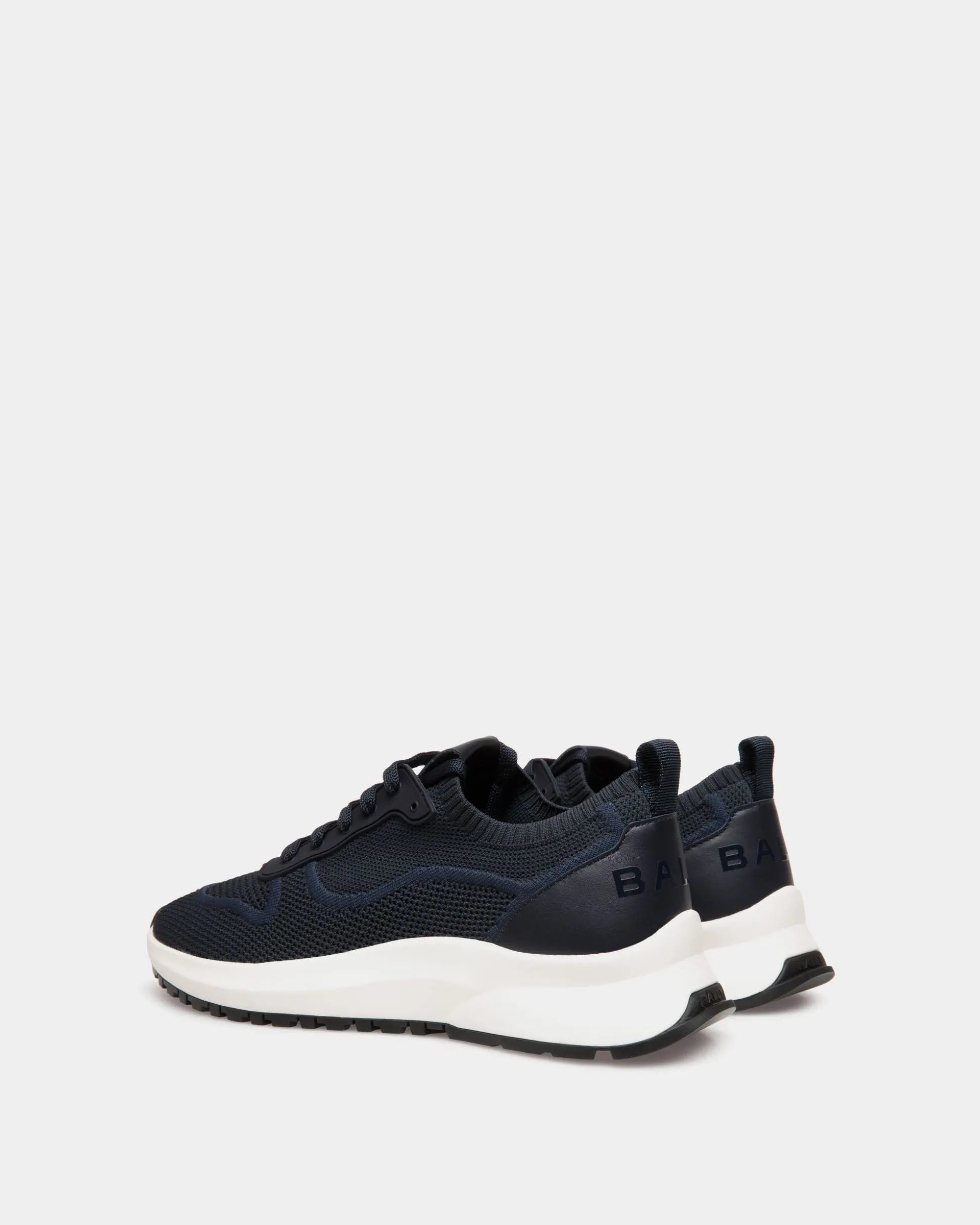 Outline Sneaker In Navy Blue Knit
