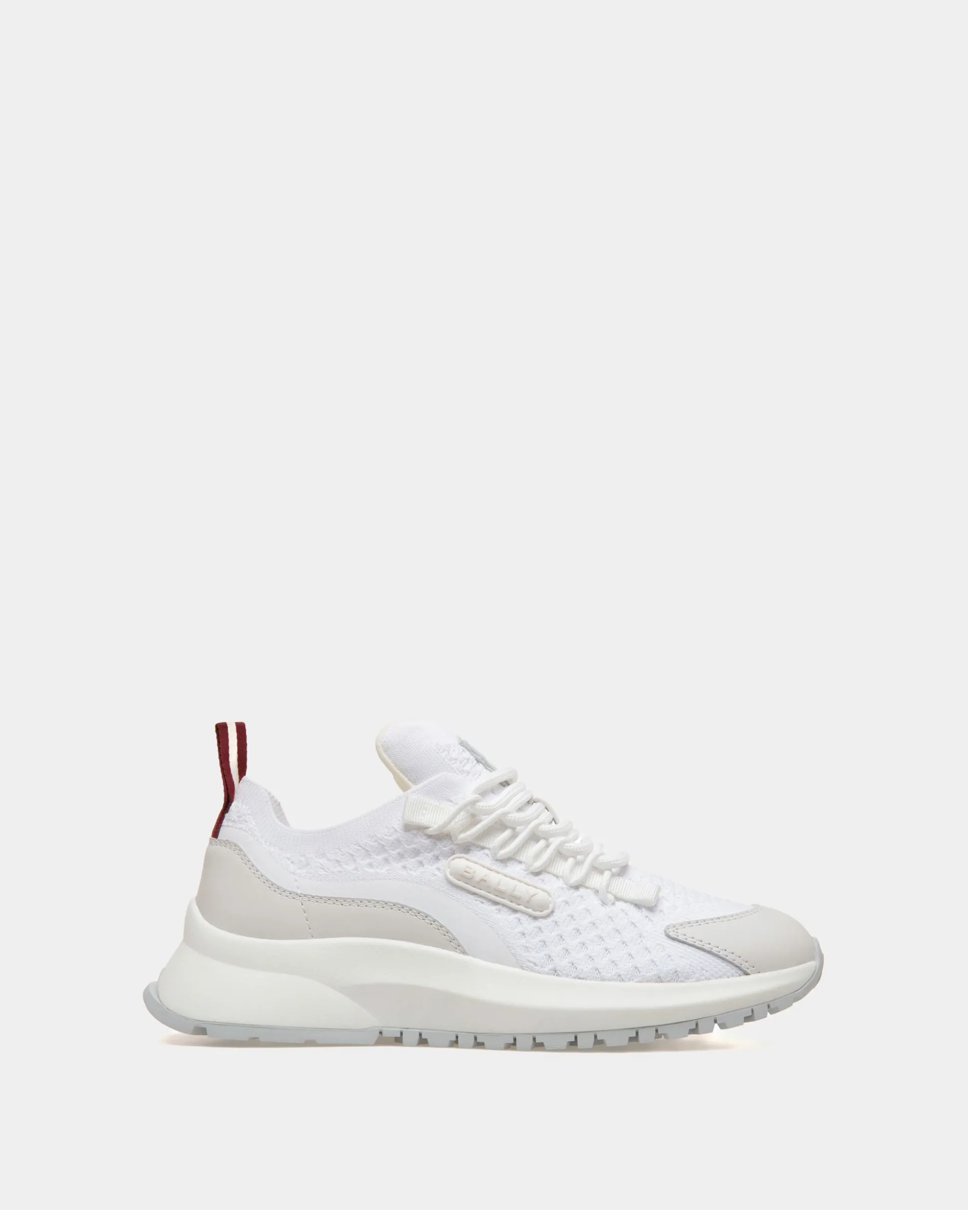 Outline Sneaker in White Knit Fabric