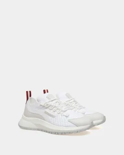 Outline Sneaker in White Knit Fabric