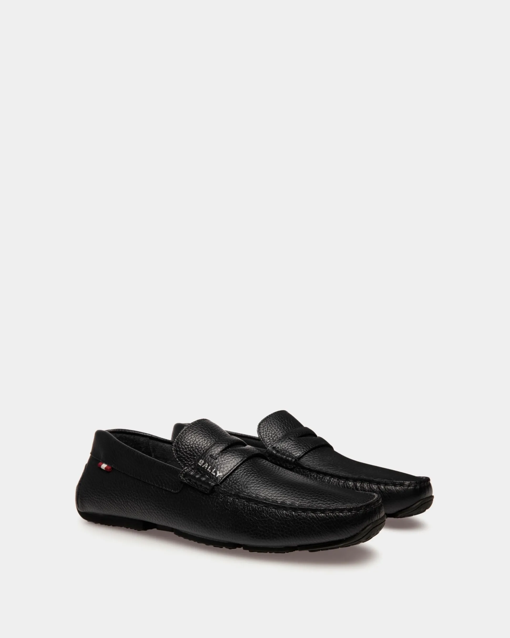 Pilot Driver In Black Grained Leather