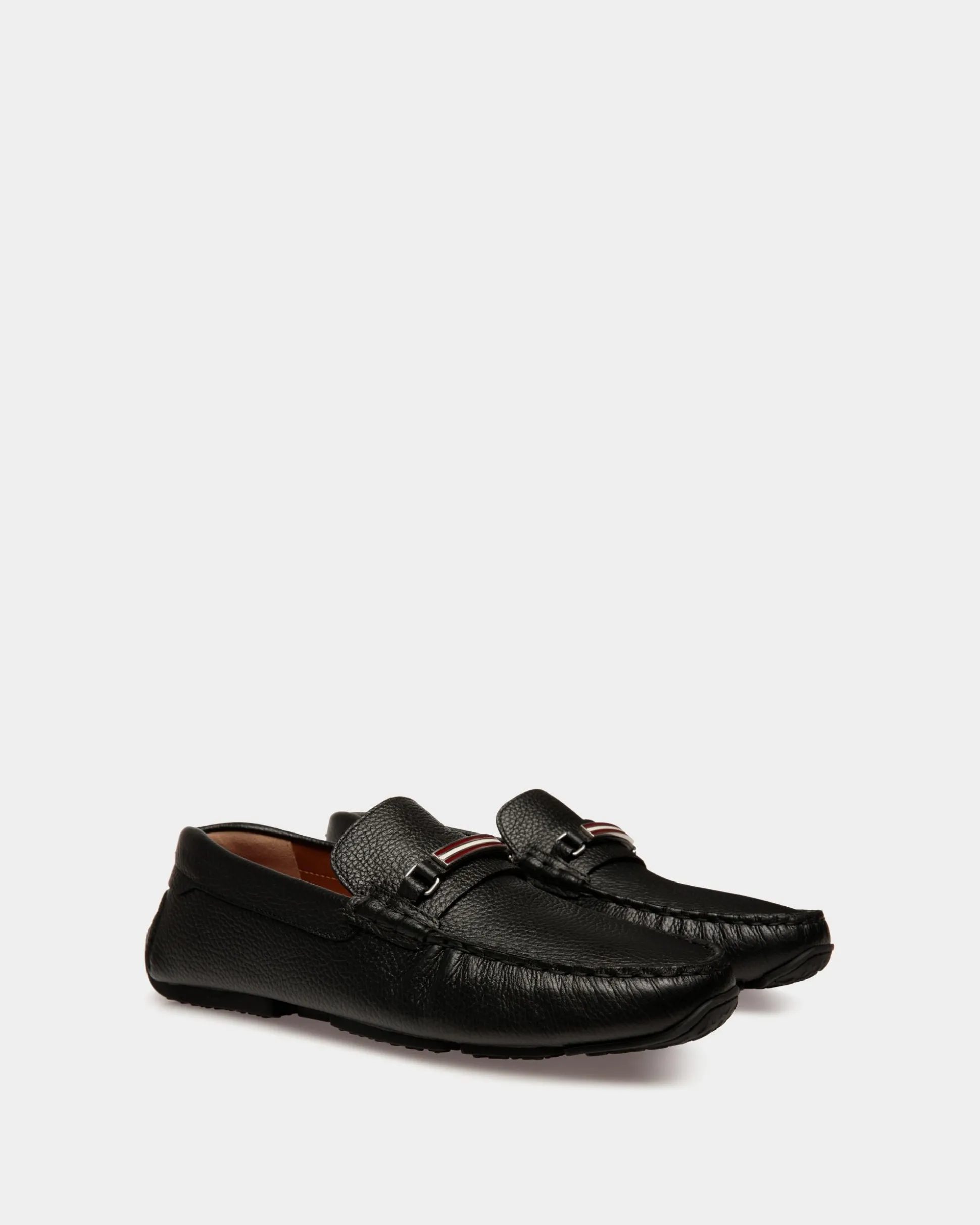 Pilot Driver In Black Grained Leather