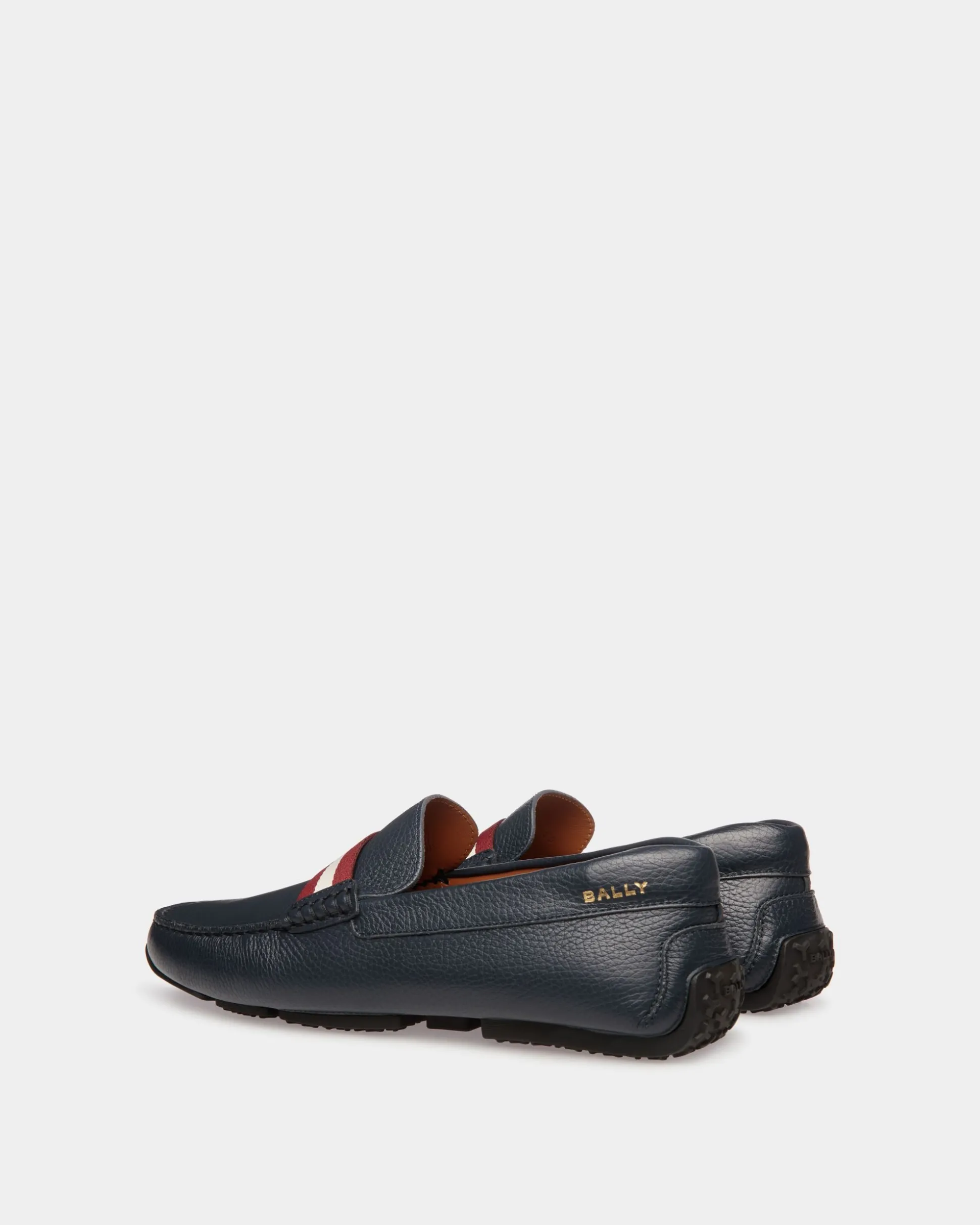 Pilot Driver in Blue Grained Leather