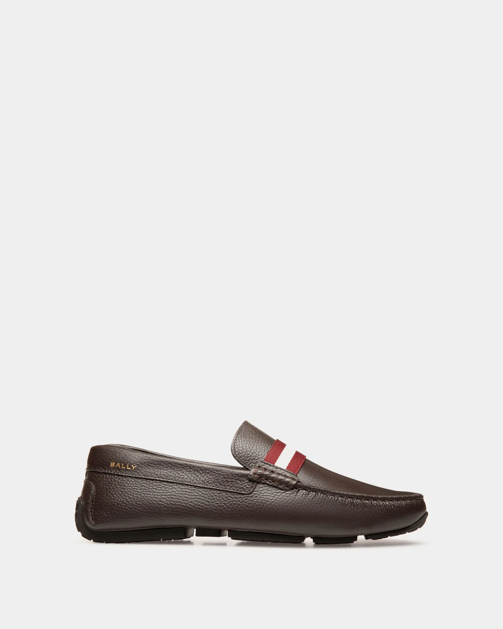Pilot Driver In Brown Grained Leather