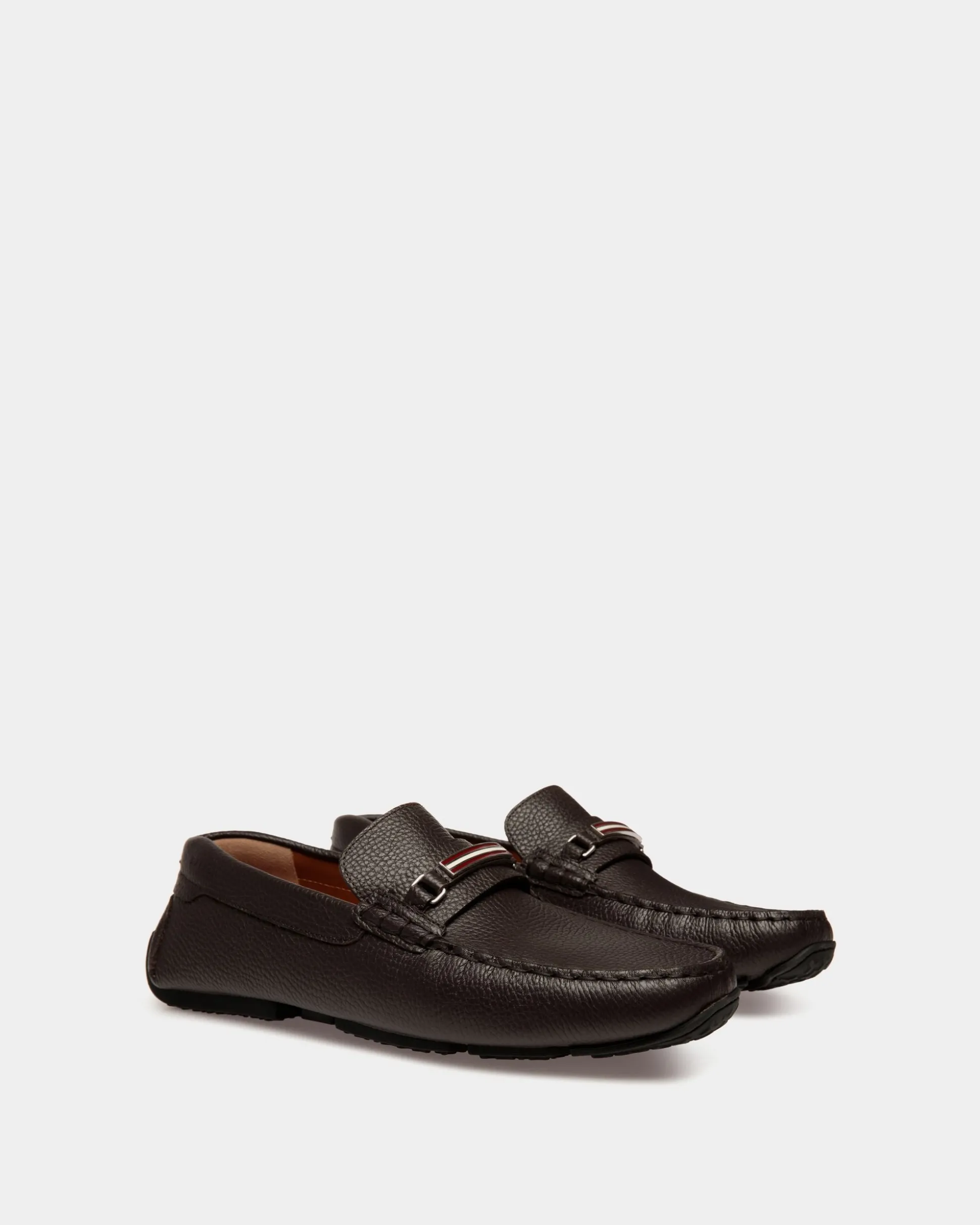 Pilot Driver In Ebano Grained Leather