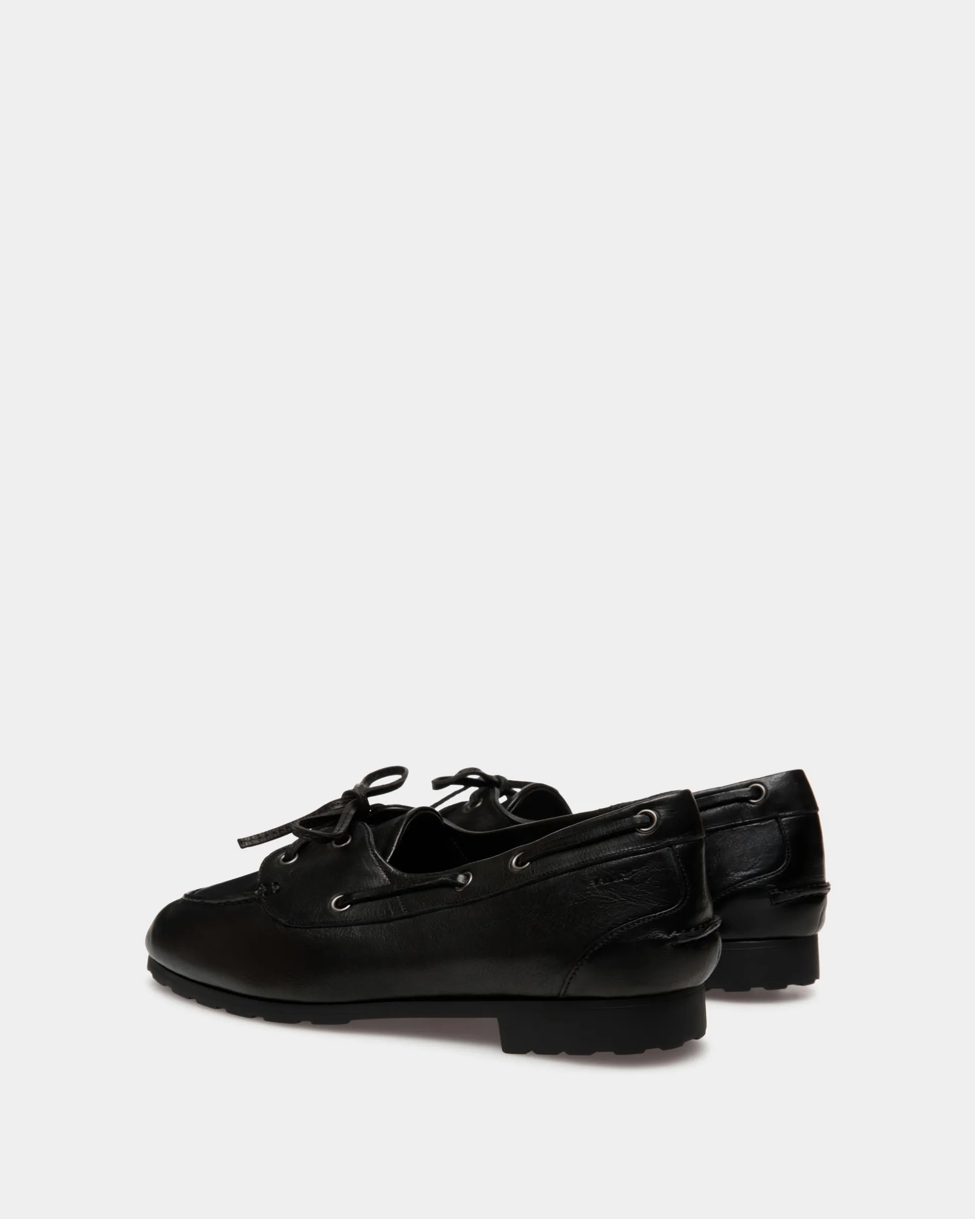 Plume Mocassin In Black Leather
