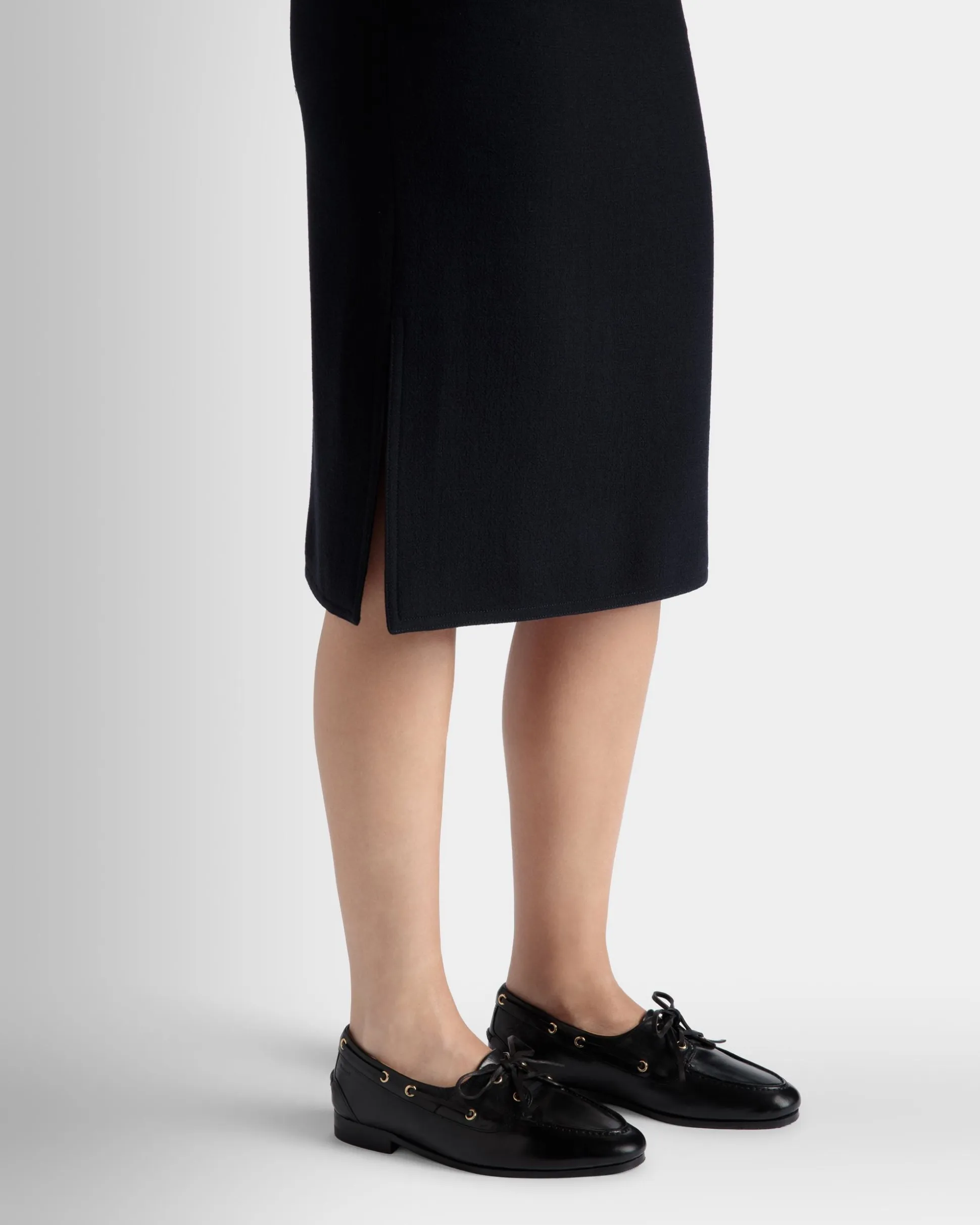Plume Moccasin In Black Leather