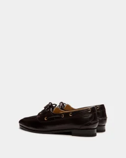 Plume Moccasin in Dark Brown Leather