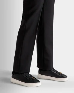 Raise Sneakers In Black And White Leather