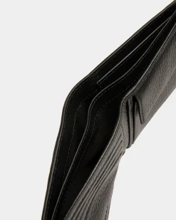 Ribbon ID Coin Wallet In Black Leather