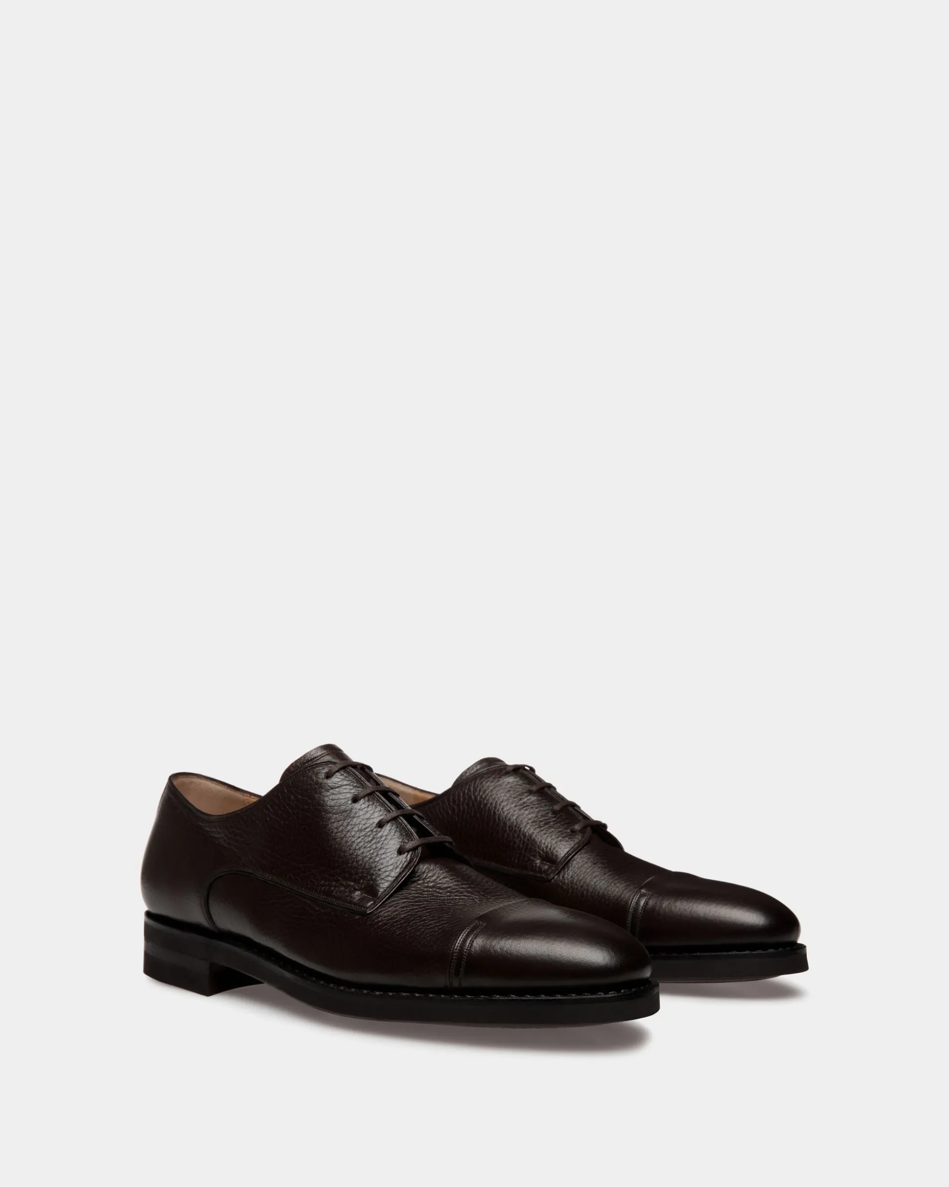 Scribe Un Derby In Ebano Deer Leather