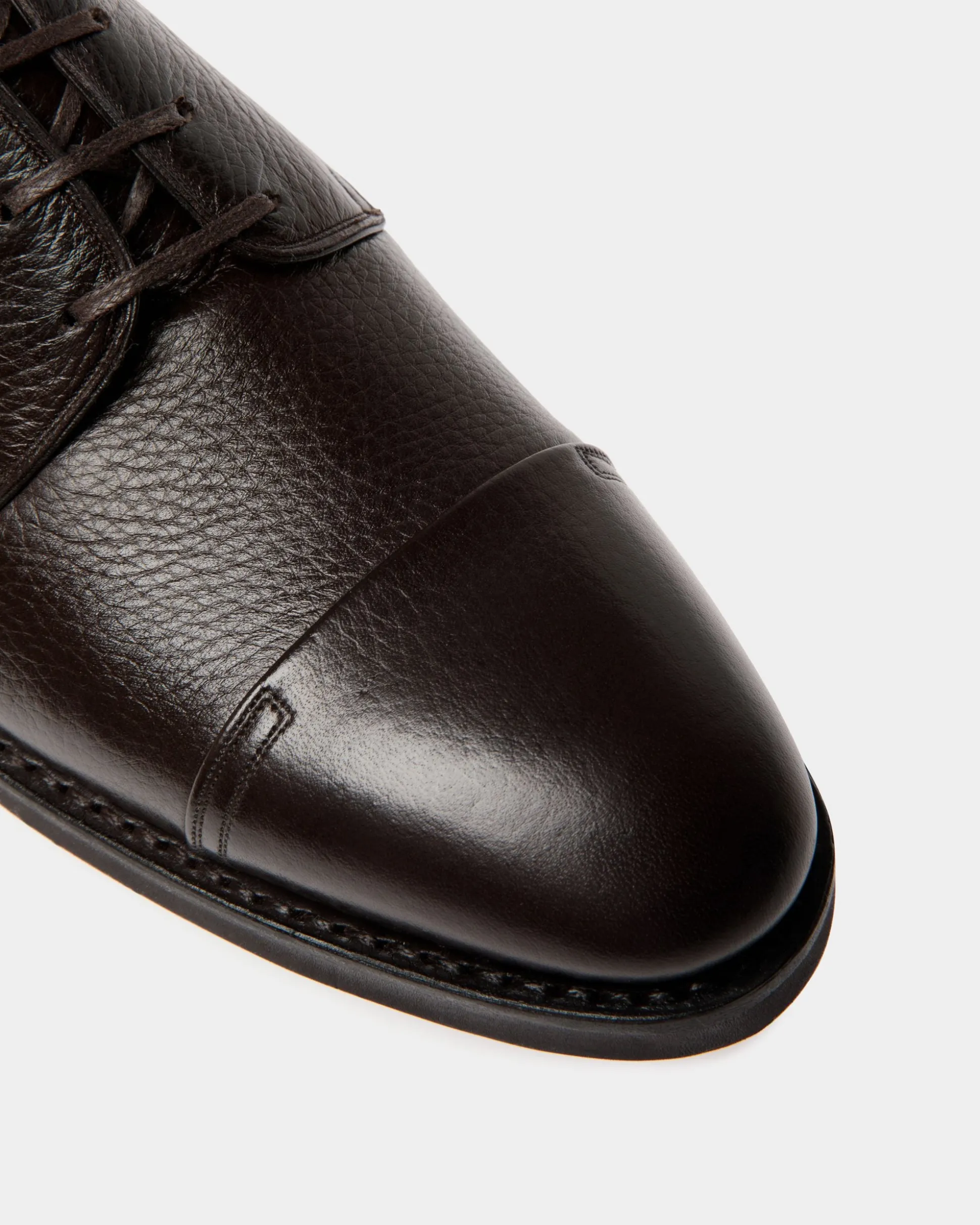 Scribe Un Derby In Ebano Deer Leather
