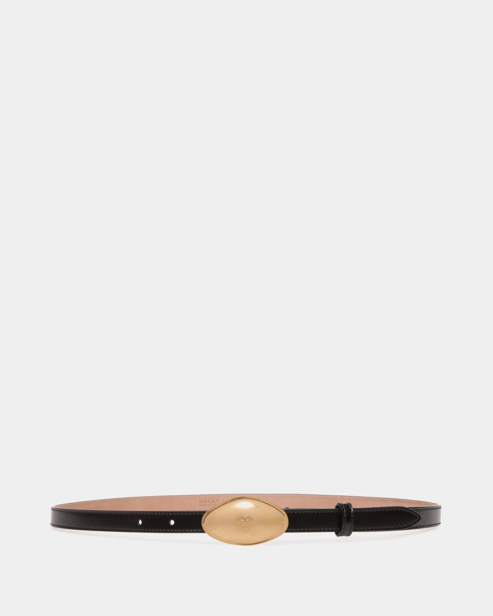 Swissness 15mm Belt In Black Brushed Leather