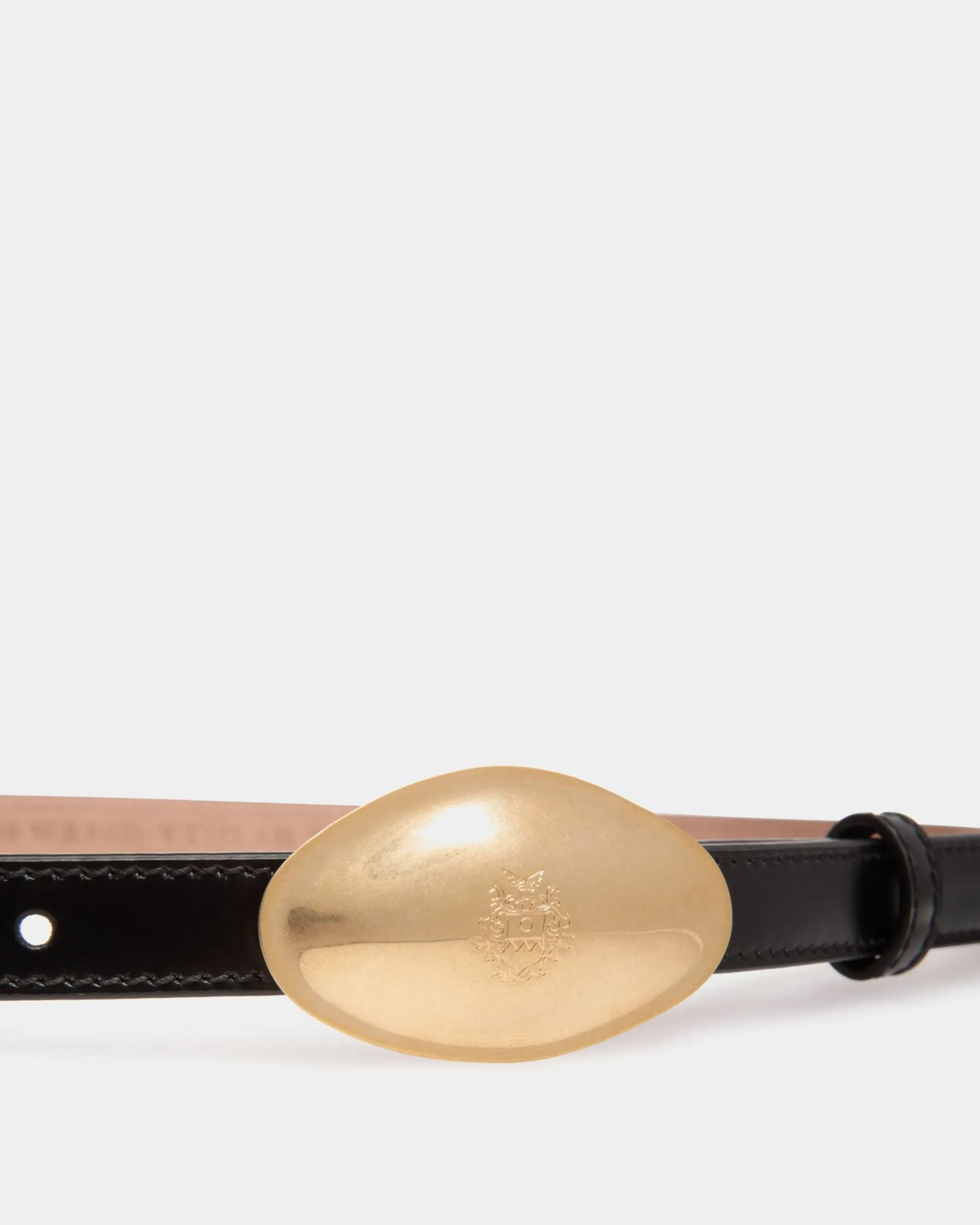 Swissness 15mm Belt In Black Brushed Leather