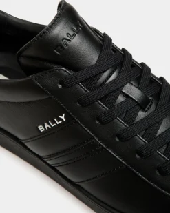 Tennis Sneaker In Black Leather