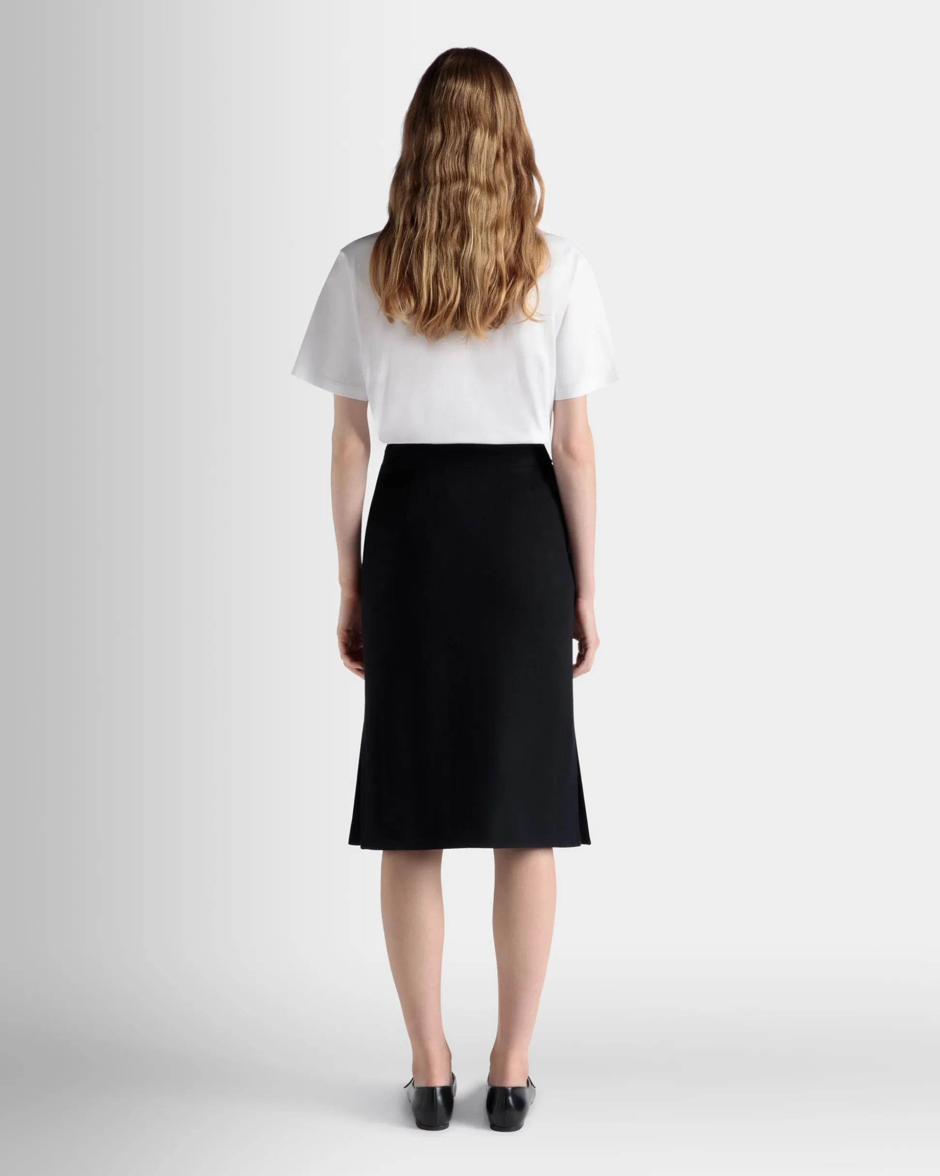 T-Shirt With Bally Crest Logo In White Cotton