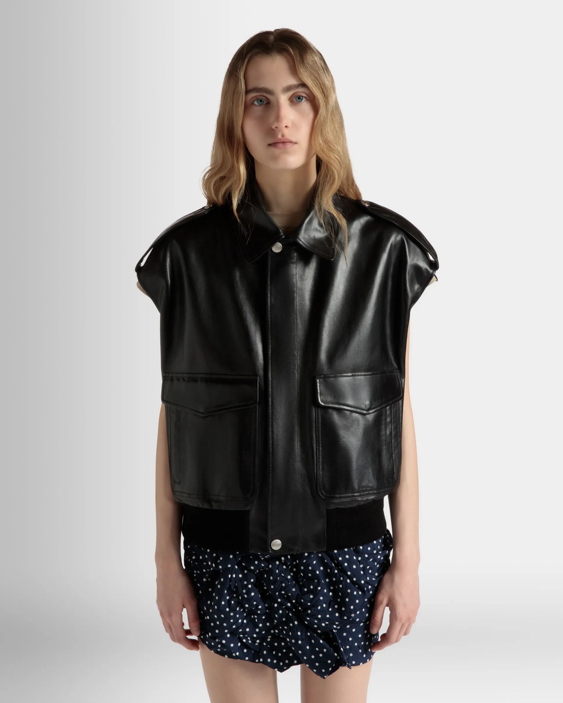 Vest in Black Leather