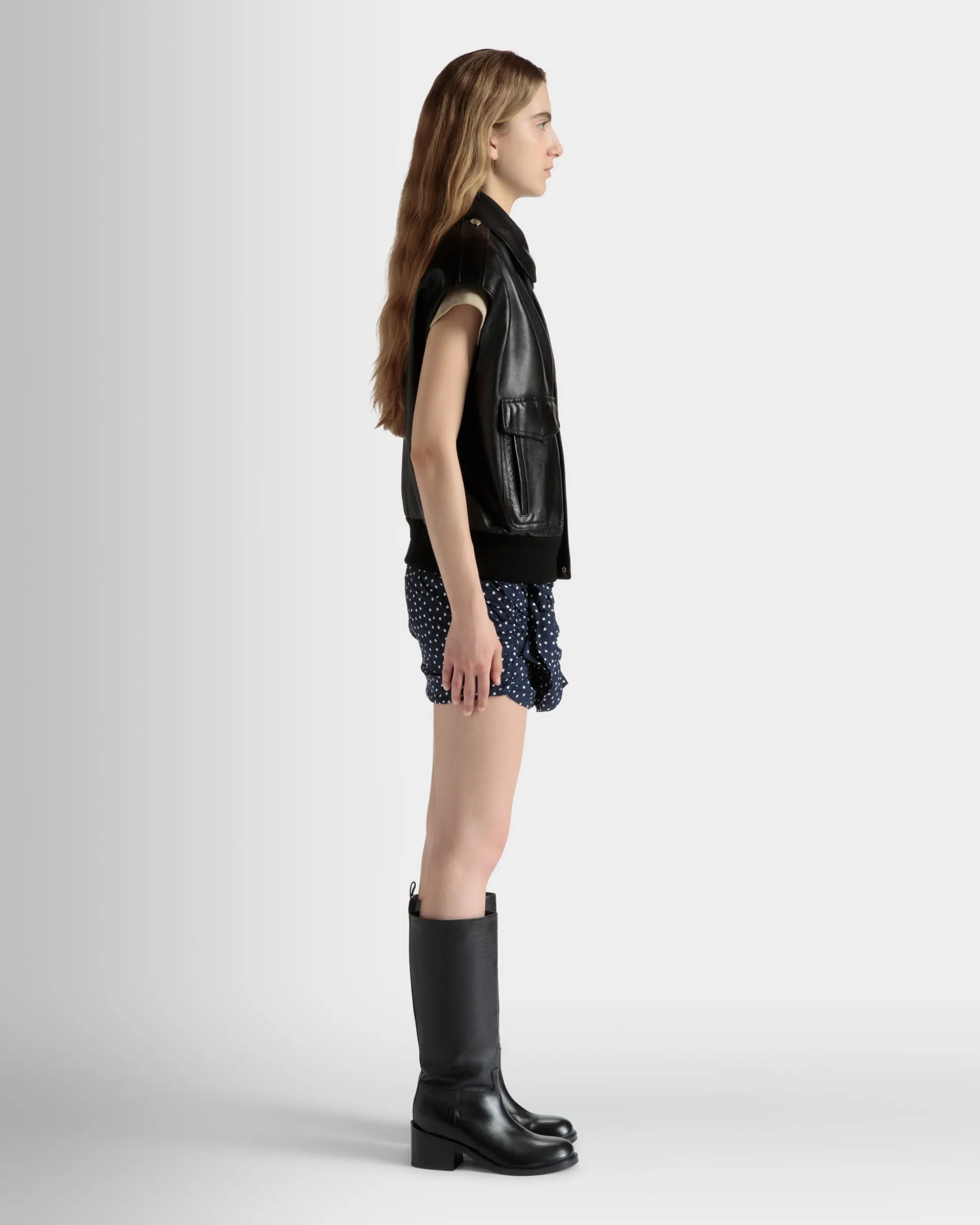 Vest in Black Leather